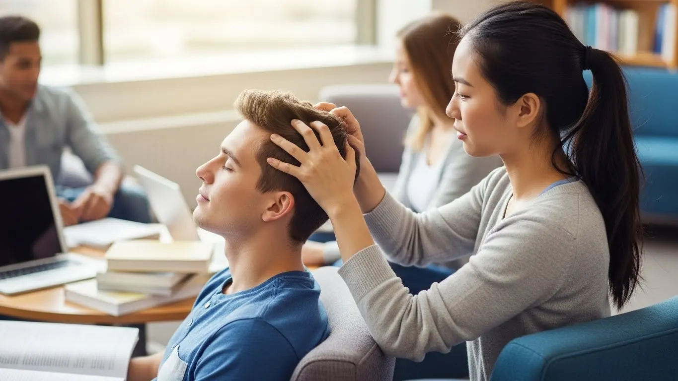 수험생 스트레스 박살! 두피 마사지