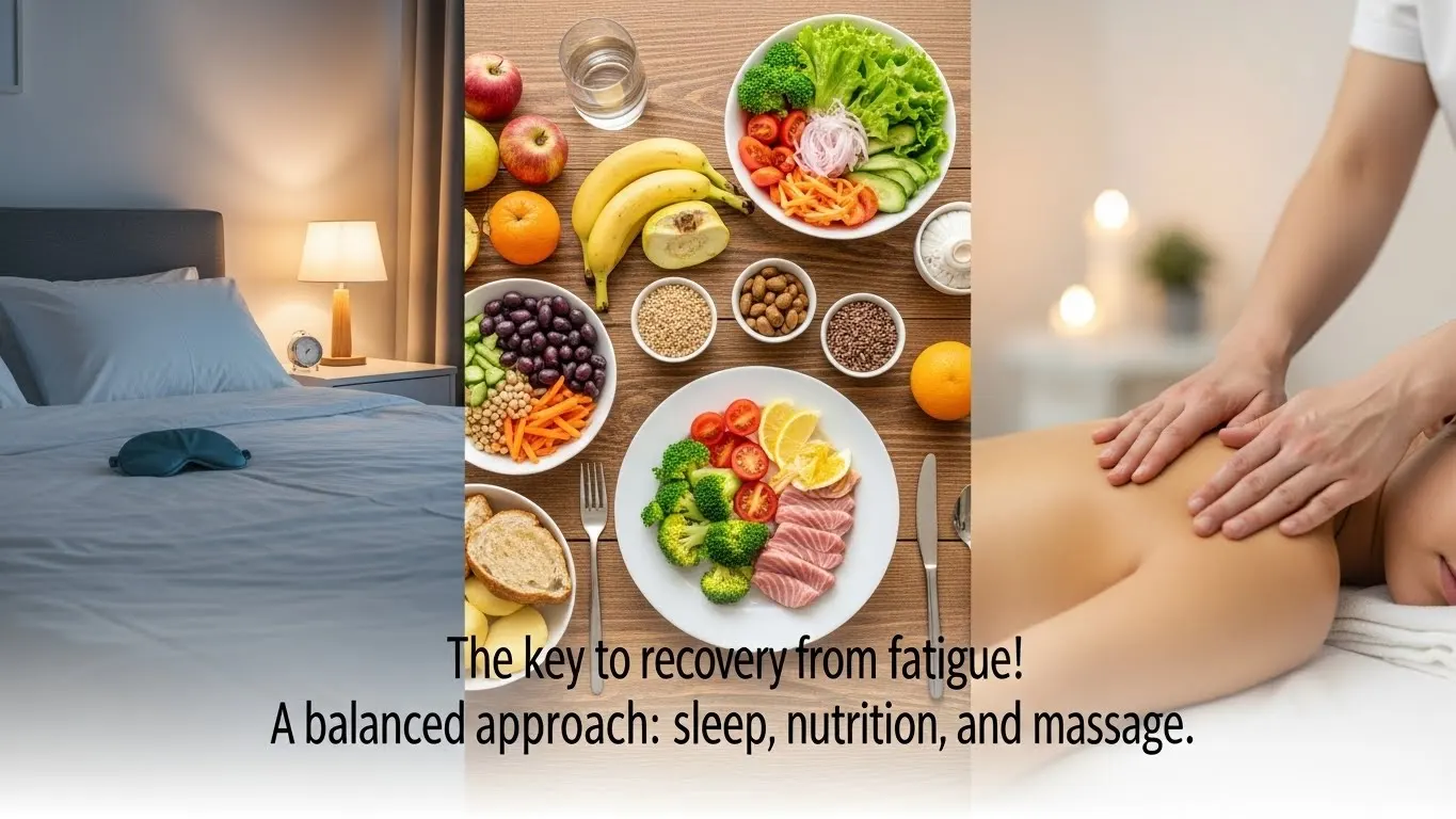 피로회복의 핵심! 수면, 영양, 마사지의 삼박자 균형