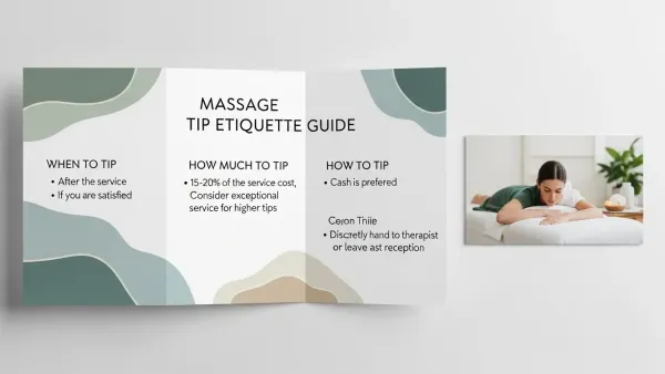 마사지 팁 계산법과 에티켓 알려드림