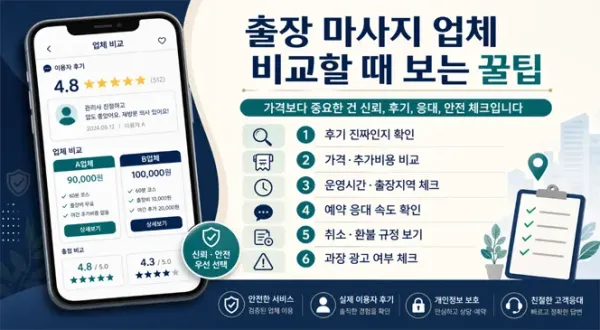 출장 마사지 업체 비교할 때 보는 꿀팁 (강남 오피스 근처 3개 실제 경험)