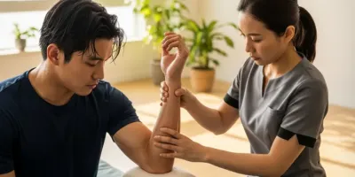 💪 팔꿈치 관절 통증, 수영 후 마사지로 관리