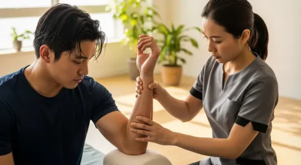 💪 팔꿈치 관절 통증, 수영 후 마사지로 관리