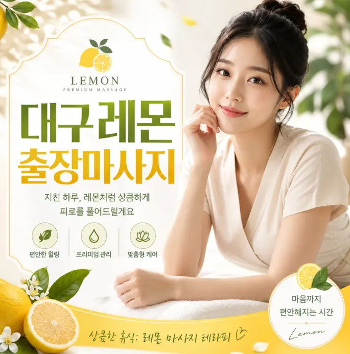 대구 레몬 출장마사지｜집에서 편안하게 받는 홈타이 안내