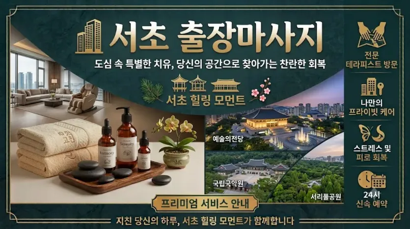 서초 출장마사지 24시 연중무휴 베테랑 관리사의 정성 케어