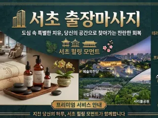 서초 출장마사지 24시 연중무휴 베테랑 관…